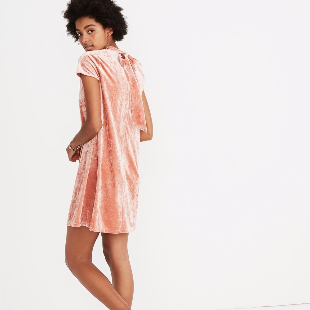 NWT crushed velvet mock neck dress from Madewell - Picture 3 of 5